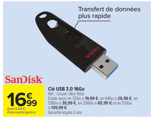 Clé USB 3.0 16Go