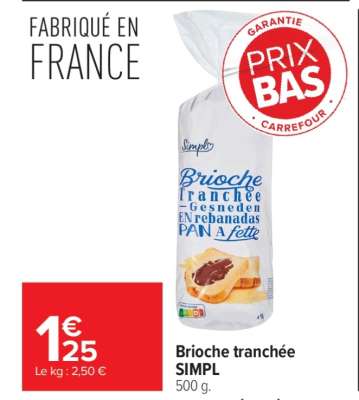 Brioche tranchée SIMPL