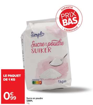 Sucre en poudre SIMPL