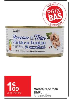 Morceaux de thon SIMPL
