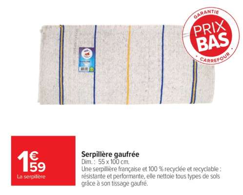 Serpillère gaufrée