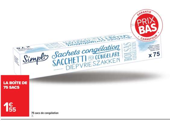 Sachets congélation Simplo