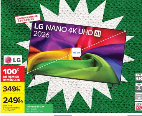Téléviseur LED 4K* 43LJ594UR