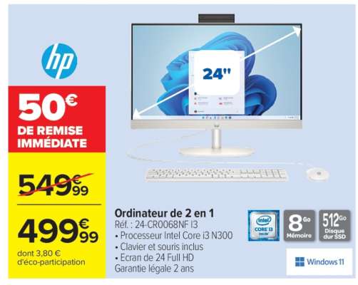 Ordinateur de 2 en 1