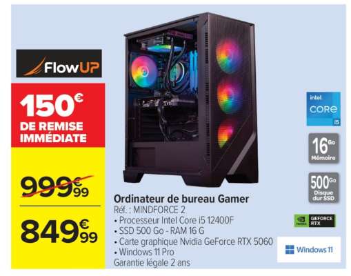 Ordinateur de bureau Gamer