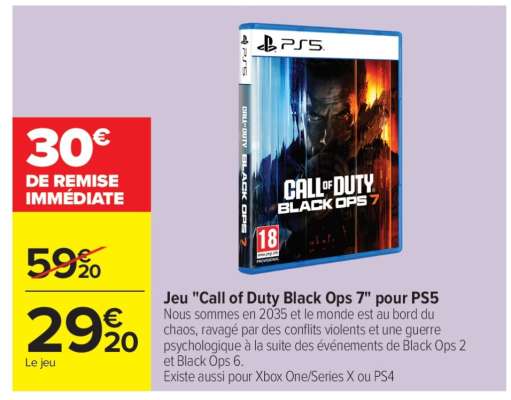 Jeu Call of Duty Black Ops 7 pour PS5