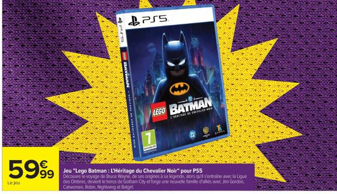 Jeu 'Lego Batman : L'Héritage du Chevalier Noir' pour PS5