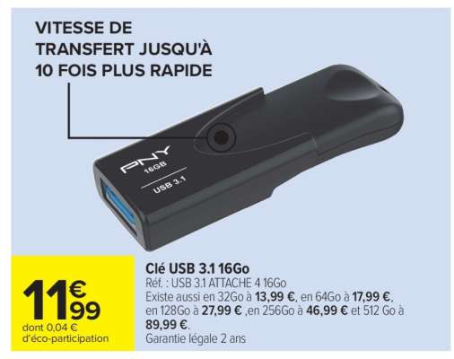 Clé USB 3.1 16Go