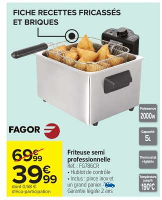 FRITEUSE SEMI-PROFESSIONNELLE