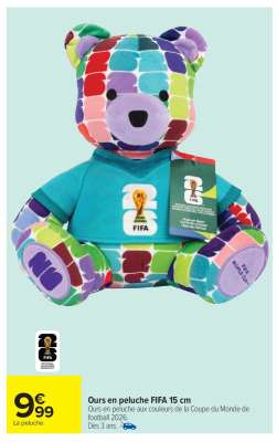Ours en peluche FIFA 15 cm
