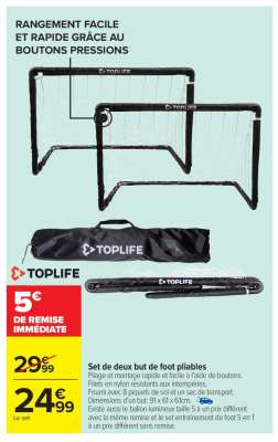 Set de deux but de foot pliables