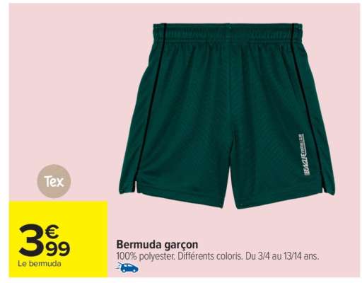 Bermuda garçon