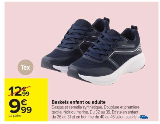 Baskets enfant ou adulte