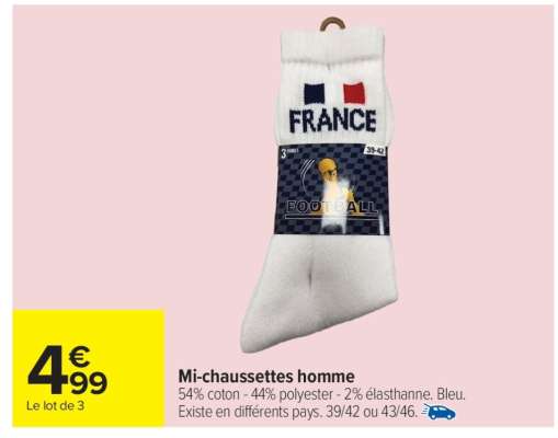 Mi-chaussettes homme