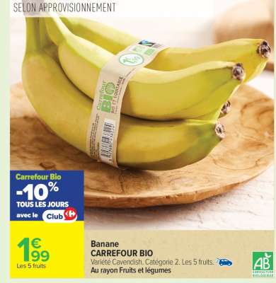 Banane CARREFOUR BIO