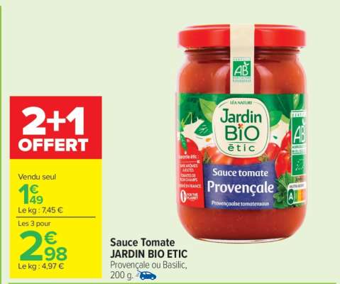 Sauce Tomate JARDIN BIO ETIC
