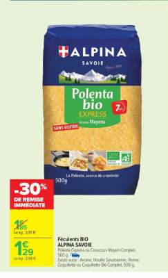 Féculents BIO ALPINA SAVOIE