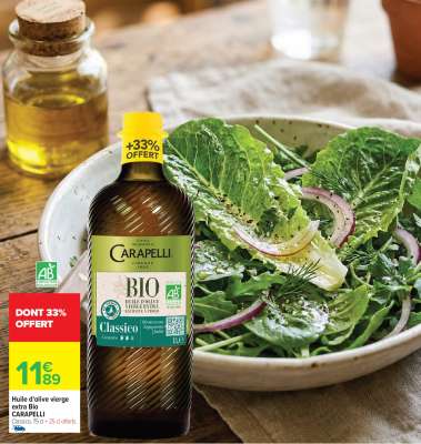 Huile D’olive Vierge Extra Bio Carapelli