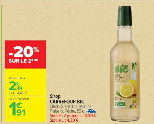 Sirop CARREFOUR BIO