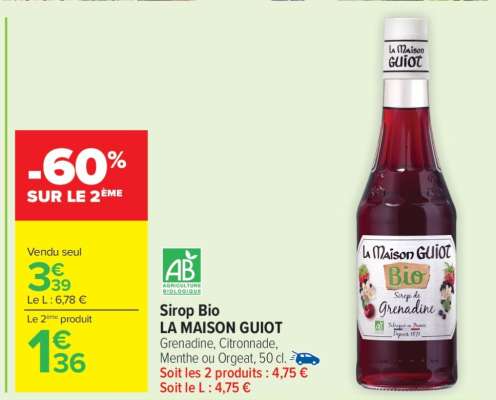 Sirop Bio LA MAISON GUIOT