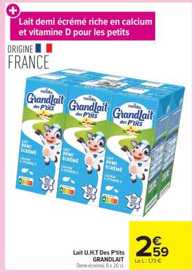 Lait U.H.T Des P'tits GRANDLAIT