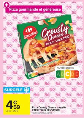 Pizza Crousty Cheese surgelée