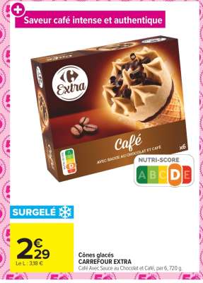 Cônes glacés CARREFOUR EXTRA