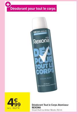 Déodorant Tout le Corps Atomiseur REXONA