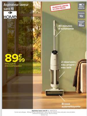 Aspirateur laveur sans fil
