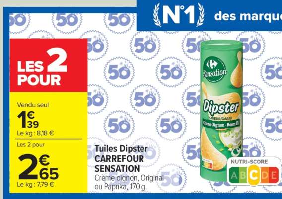 Tuiles Dipster Carrefour Sensation