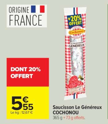 Saucisson Le Généreux COCHONOU