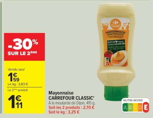 Mayonnaise CARREFOUR CLASSIC'