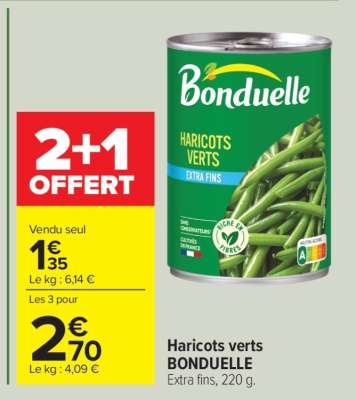 HARICOTS VERTS BONDUELLE