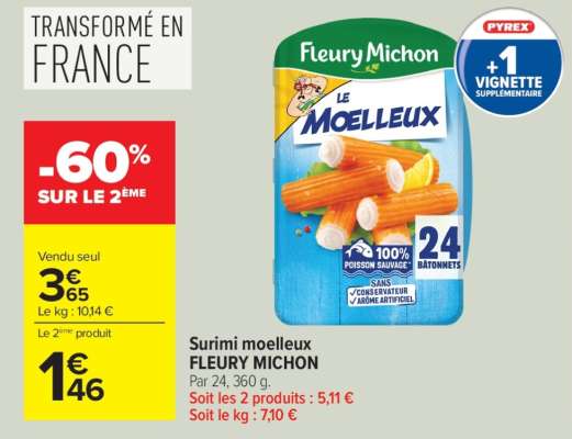 Surimi Moelleux Fleury Michon