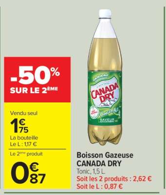 Boisson Gazeuse CANADA DRY