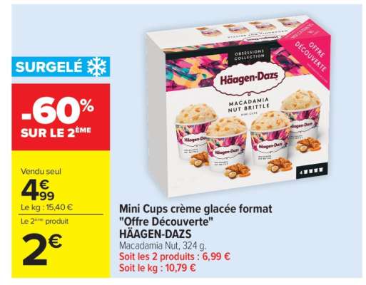 Mini Cups crème glacée format "Offre Découverte"