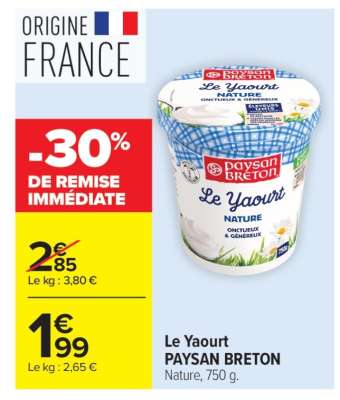 Le Yaourt PAYSAN BRETON