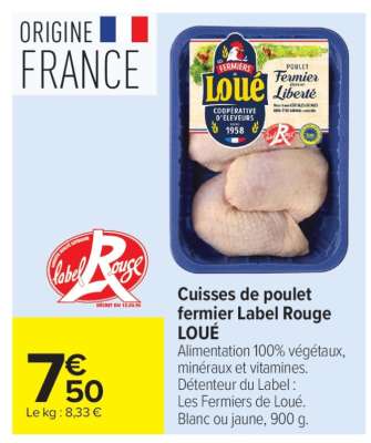 Cuisses de Poulet fermier Label Rouge LOUÉ
