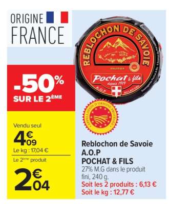 Reblochon de Savoie A.O.P.