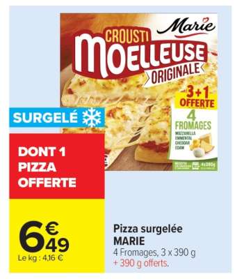Pizza surgelée MARIE