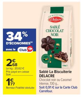 Sablé La Biscuiterie DELACRE
