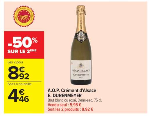 A.O.P. Crémant D’Alsace E.DURENMEYER