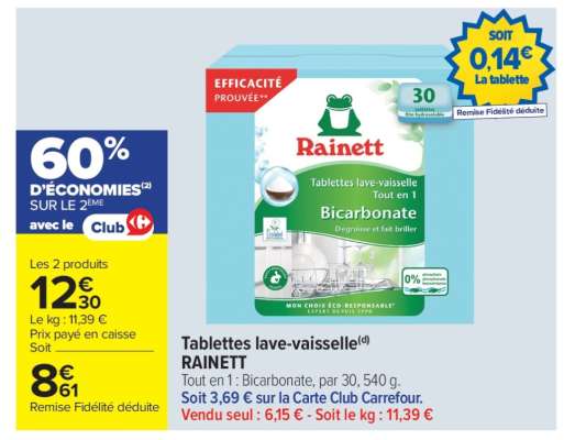 TABLETTES LAVE VAISSELLE "RAINETT"