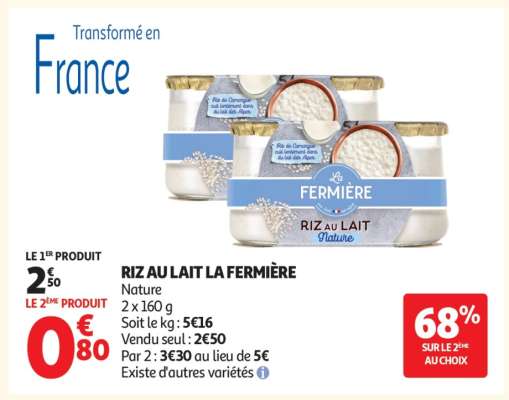 Riz Au Lait La Fermière