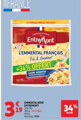 Emmental Râpé Entremont