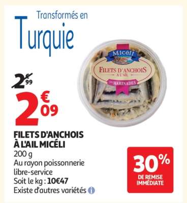 FILETS D'ANCHOIS À L'AIL MICÉLI