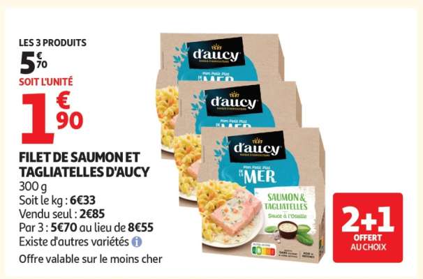 FILET DE SAUMON ET TAGLIATELLES D'AUCY