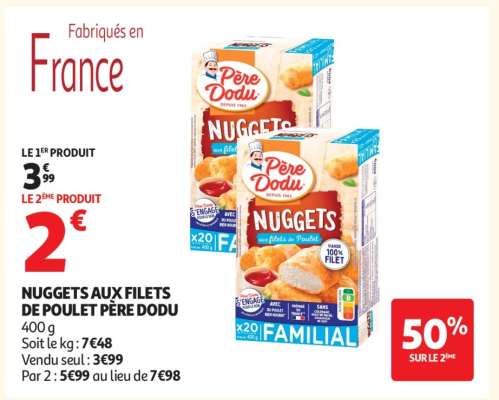 NUGGETS AUX FILETS DE POULET PÈRE DODU