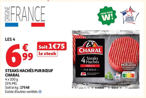 Steaks Hachés Pur Bœuf Charal