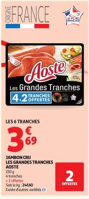 Jambon Cru Les Grandes Tranches Aoste